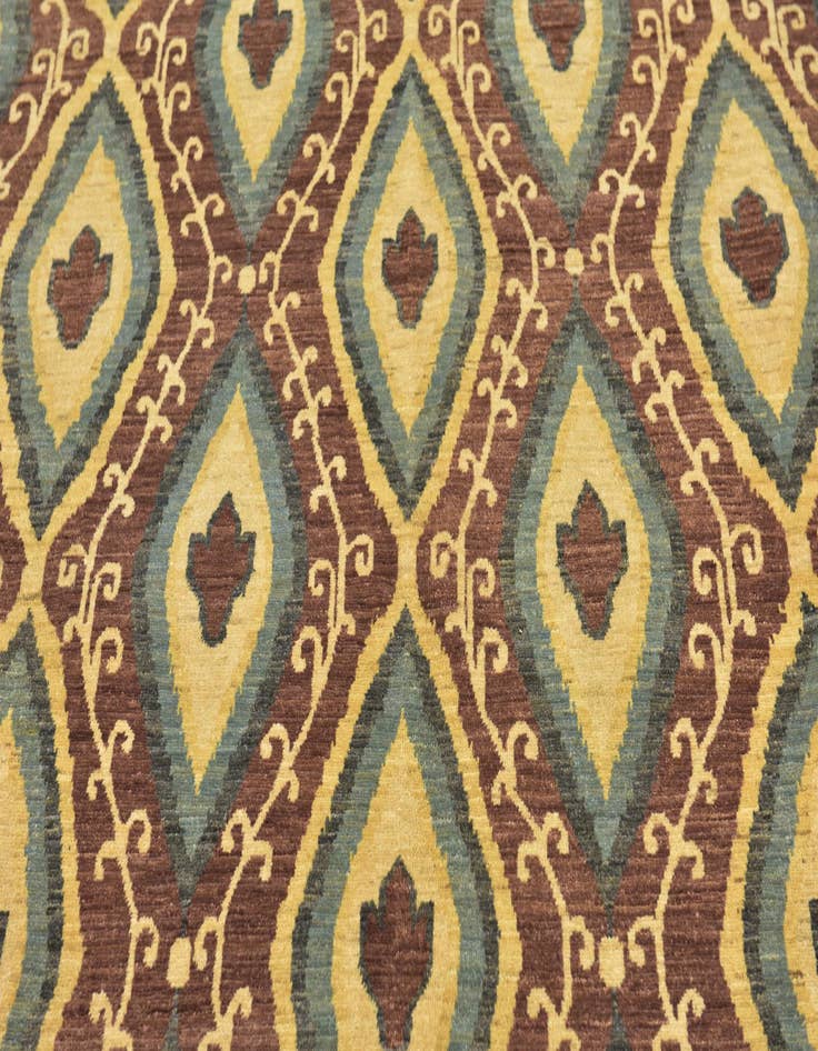Detail image of 5' 8 x 8' 7 Hand Knotted Ikat Rug