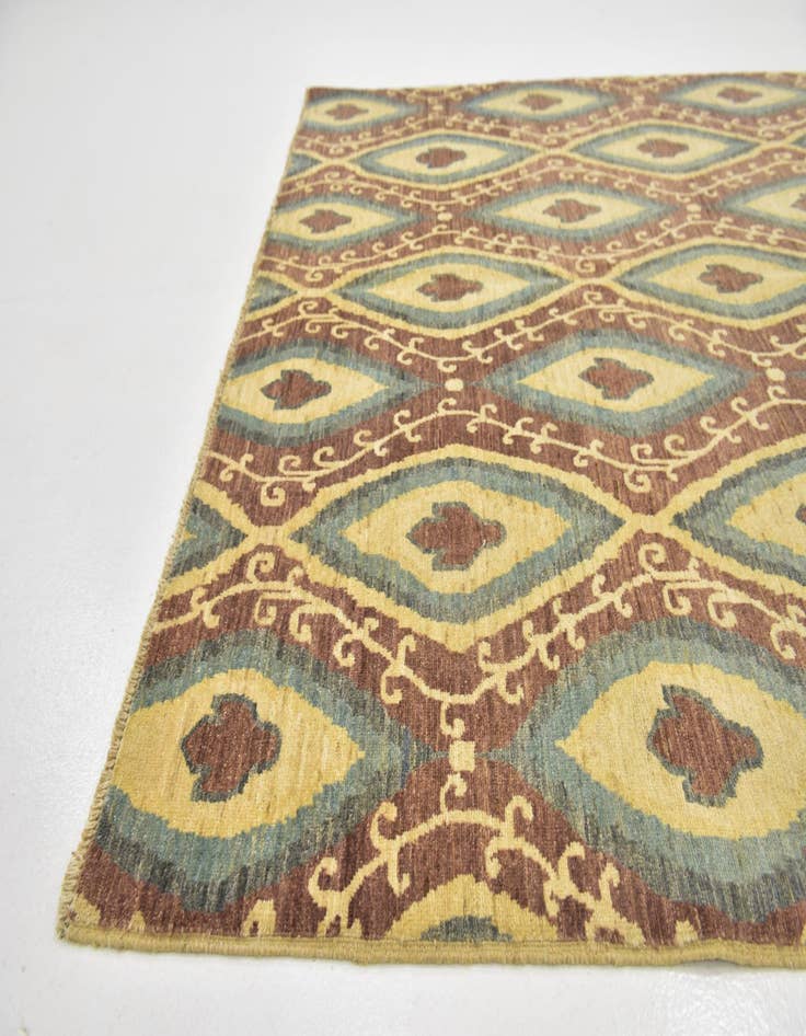 Detail image of 5' 8 x 8' 7 Hand Knotted Ikat Rug