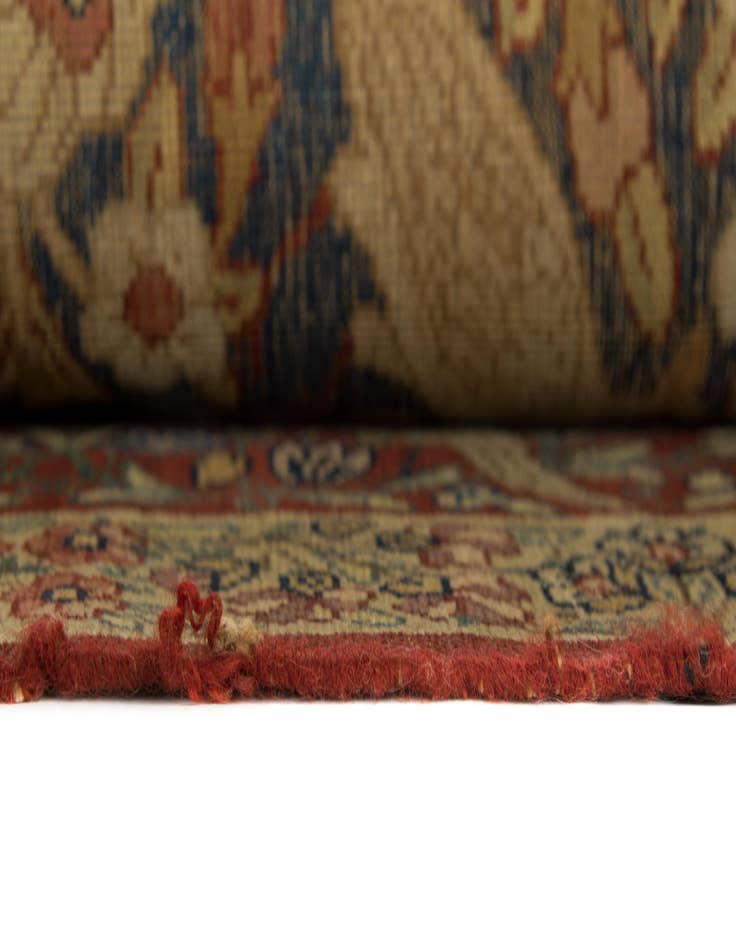 Detail image of  4' 7 x 7' 4  Hand Knotted Isfahan Persian Wool Rug