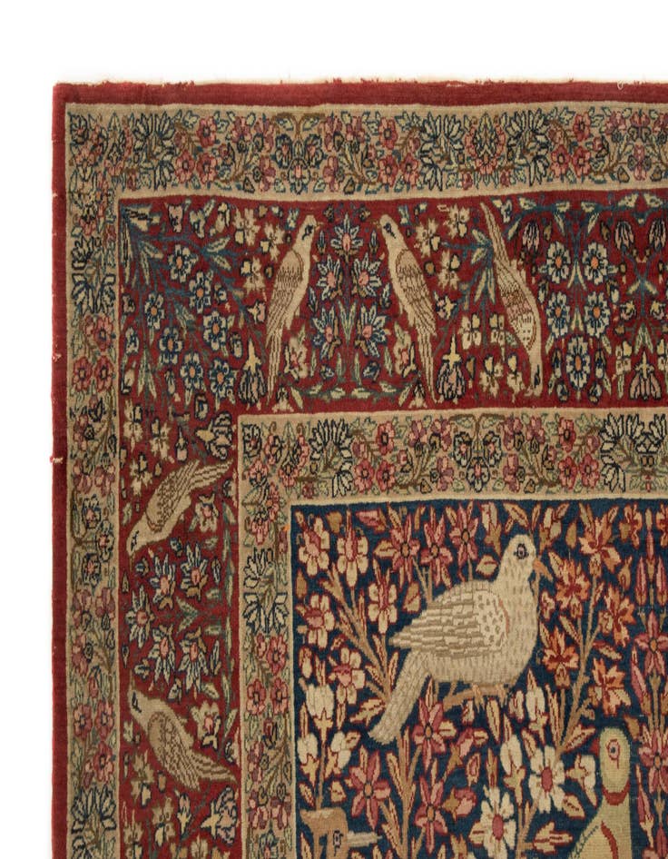 Detail image of  4' 7 x 7' 4  Hand Knotted Isfahan Persian Wool Rug