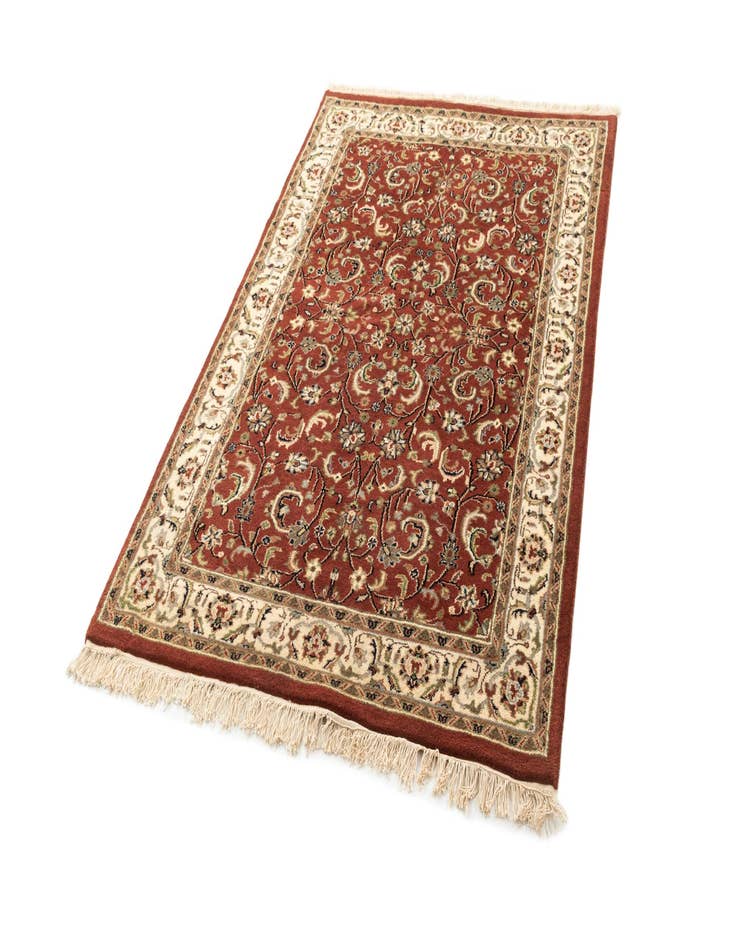 Detail image of  4' 2 x 6' 3  Hand Knotted Isfahan Wool Rug