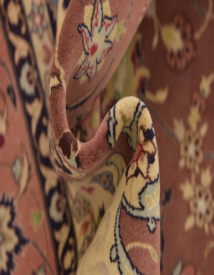 Detail image of  6' 7 x 10'  Hand Knotted Isfahan Persian Rug