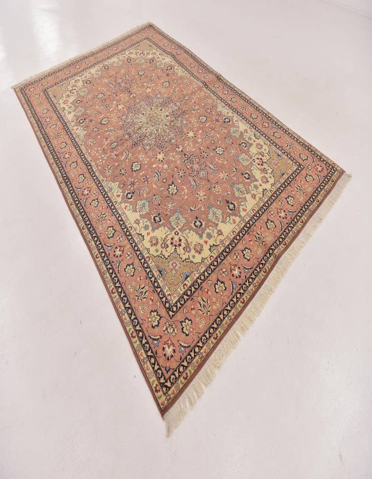 Detail image of  6' 7 x 10'  Hand Knotted Isfahan Persian Rug