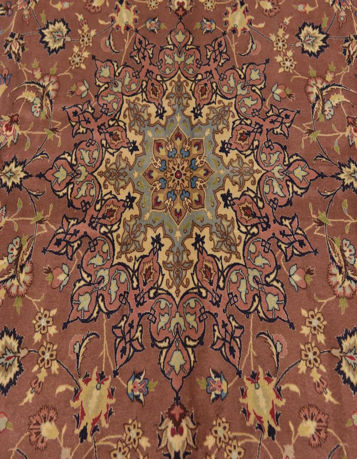 Detail image of  6' 7 x 10'  Hand Knotted Isfahan Persian Rug