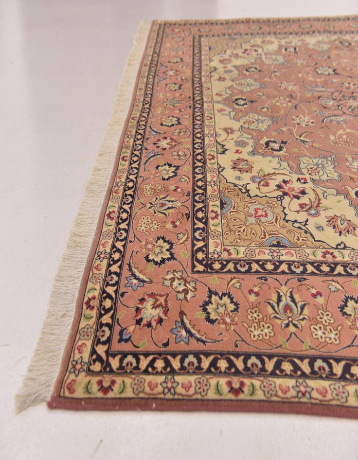 Detail image of  6' 7 x 10'  Hand Knotted Isfahan Persian Rug