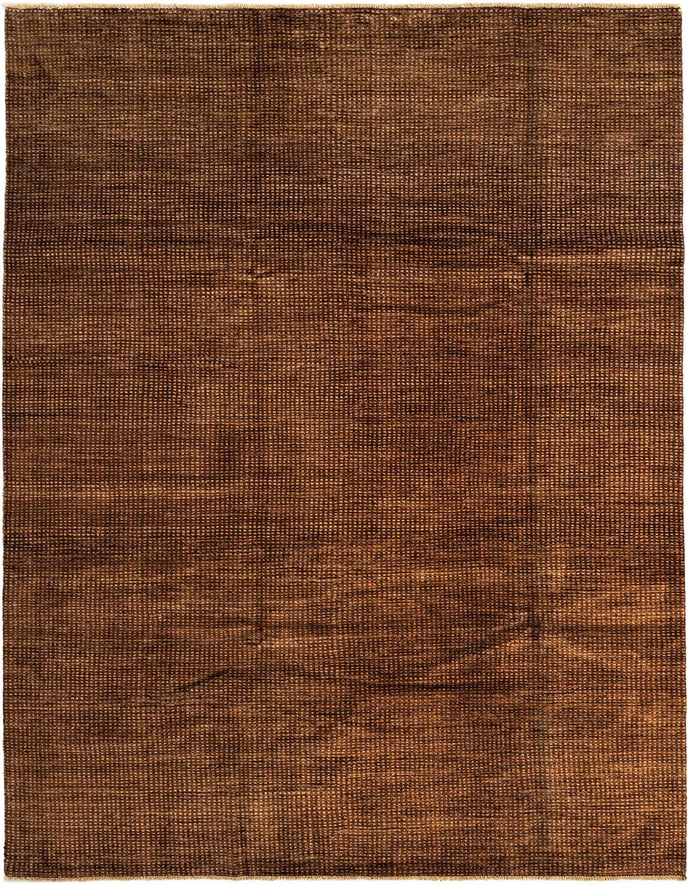 A 7x10 rectangular Juma collection Persian wool rug in varying shades of brown and tan, featuring a subtle, textured pattern.