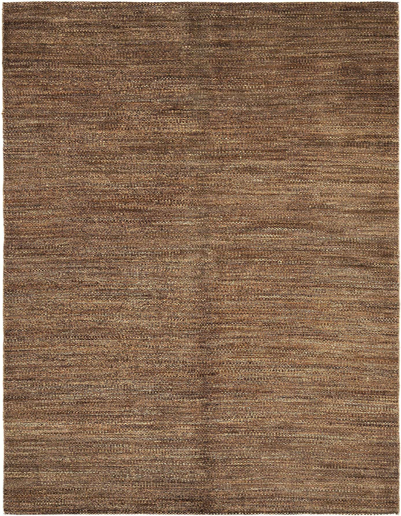 A 5x8 rectangular Juma Collection rug by Rugs.com, featuring a rich brown and tan Persian pattern with a medium pile, perfect for an indoor living room.