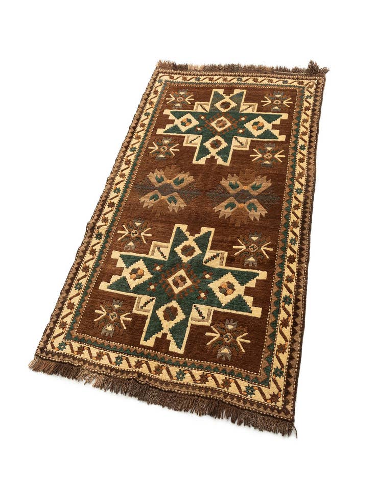 Detail image of  4' 4 x 6'  Hand Knotted Kars Wool Rug