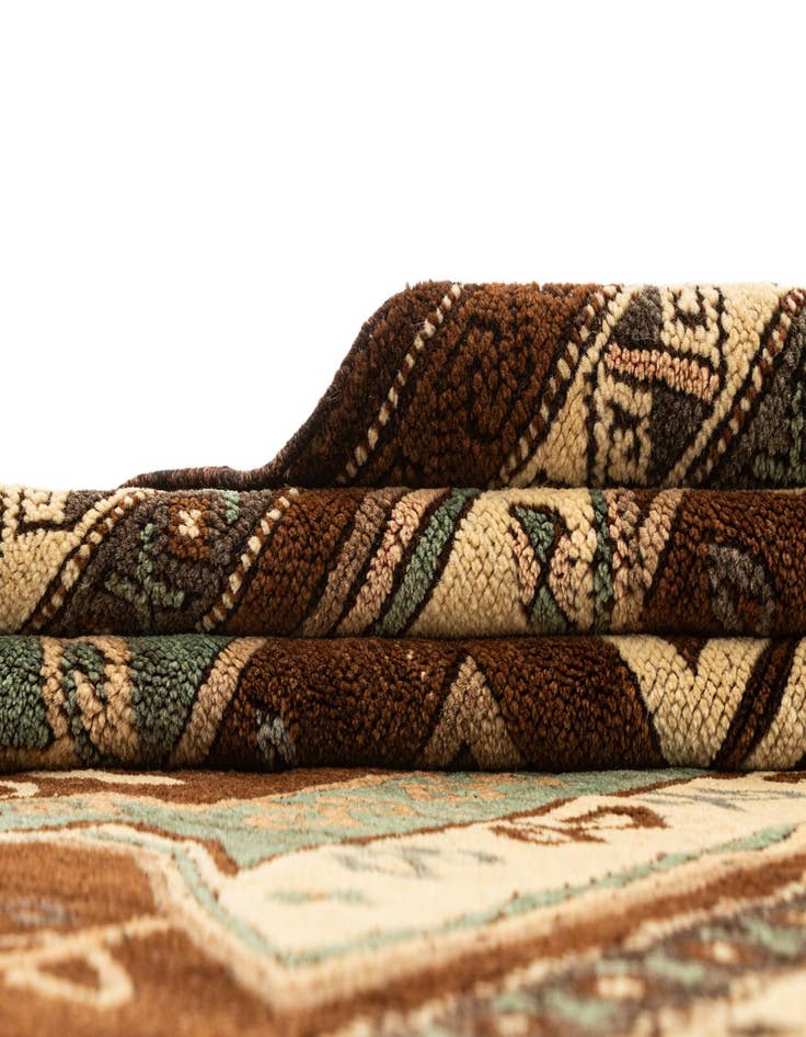 Detail image of  5' x 6' 9  Hand Knotted Kars Wool Rug