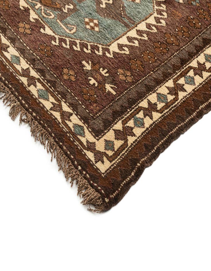 Detail image of  4' 6 x 6' 7  Hand Knotted Kars Wool Rug