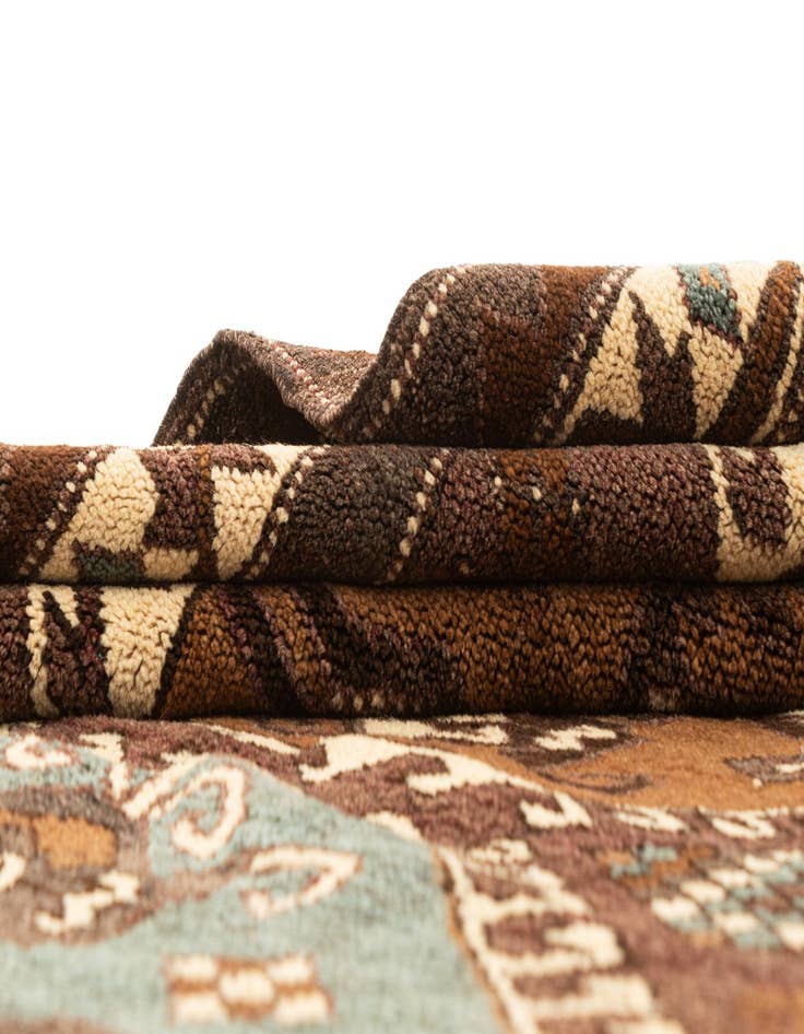 Detail image of  4' 6 x 6' 7  Hand Knotted Kars Wool Rug