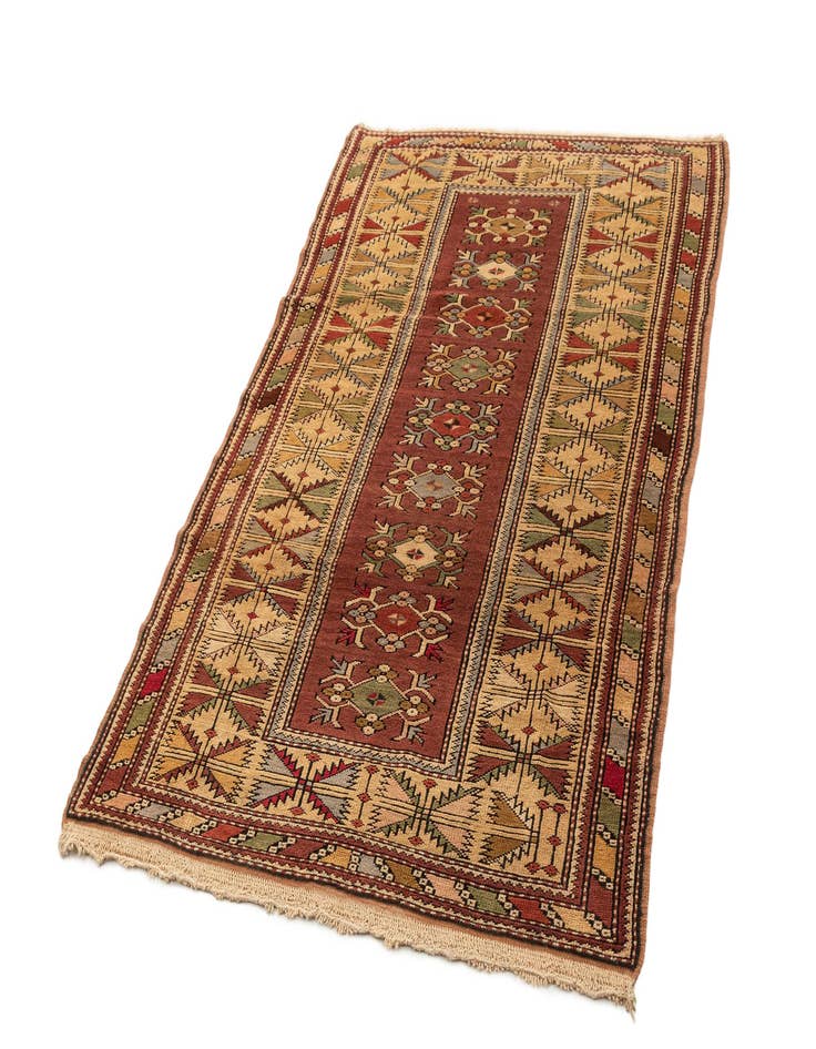 Detail image of  4' x 6' 4  Hand Knotted Kars Wool Rug