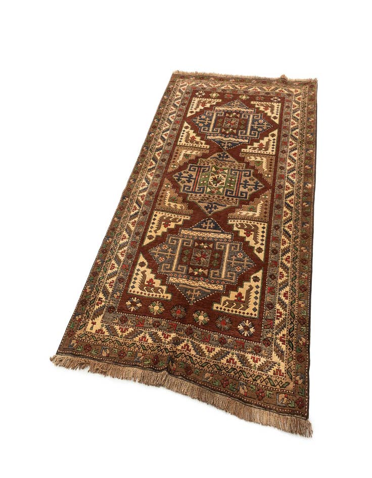 Detail image of  4' 8 x 7' 2  Hand Knotted Kars Wool Rug