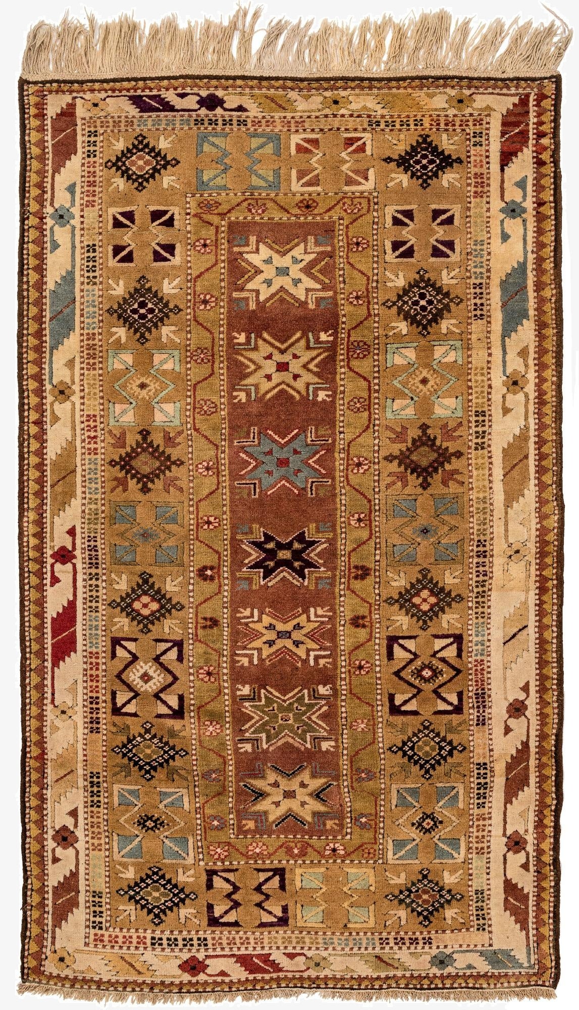  3' 10 x 6' 6  Hand Knotted Kars Wool Rug