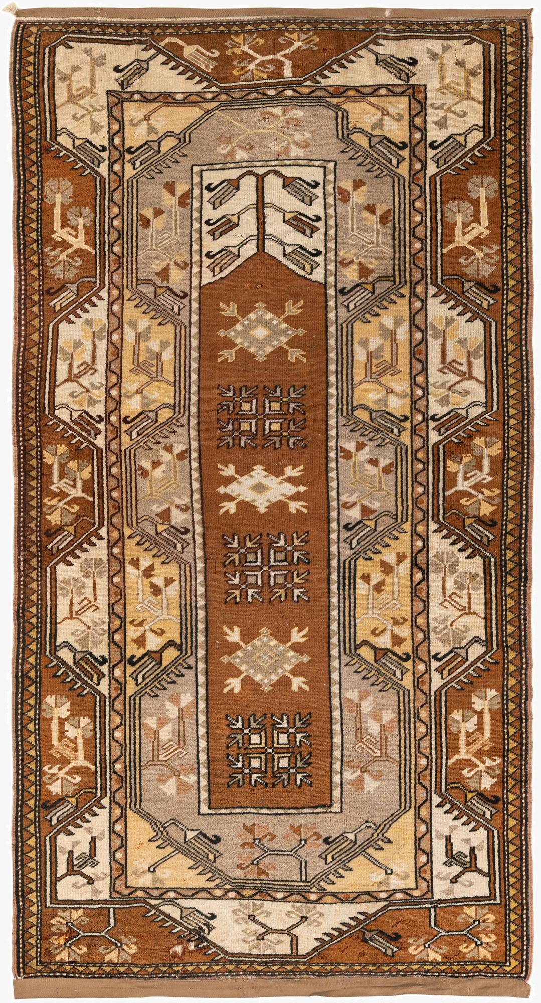  4' x 7' 6  Hand Knotted Kars Wool Rug