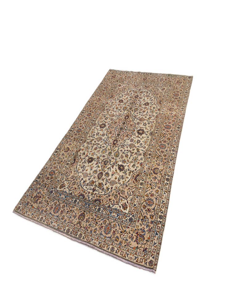 Detail image of  6' 3 x 9' 10 Kashan Wool Rug