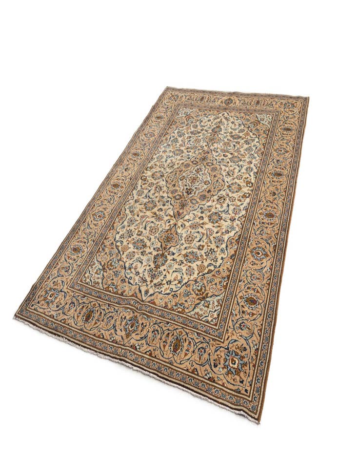 Detail image of  6' 6 x 9' 9 Kashan Wool Rug