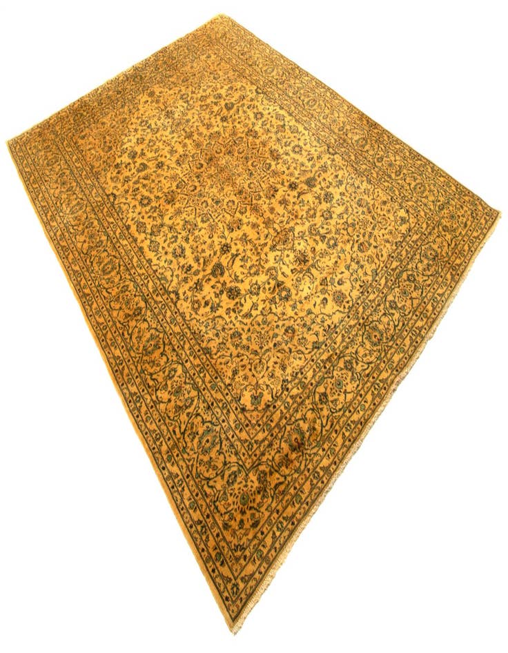 Detail image of  9' 7 x 12' 10  Hand Knotted Kashan Persian Wool Rug