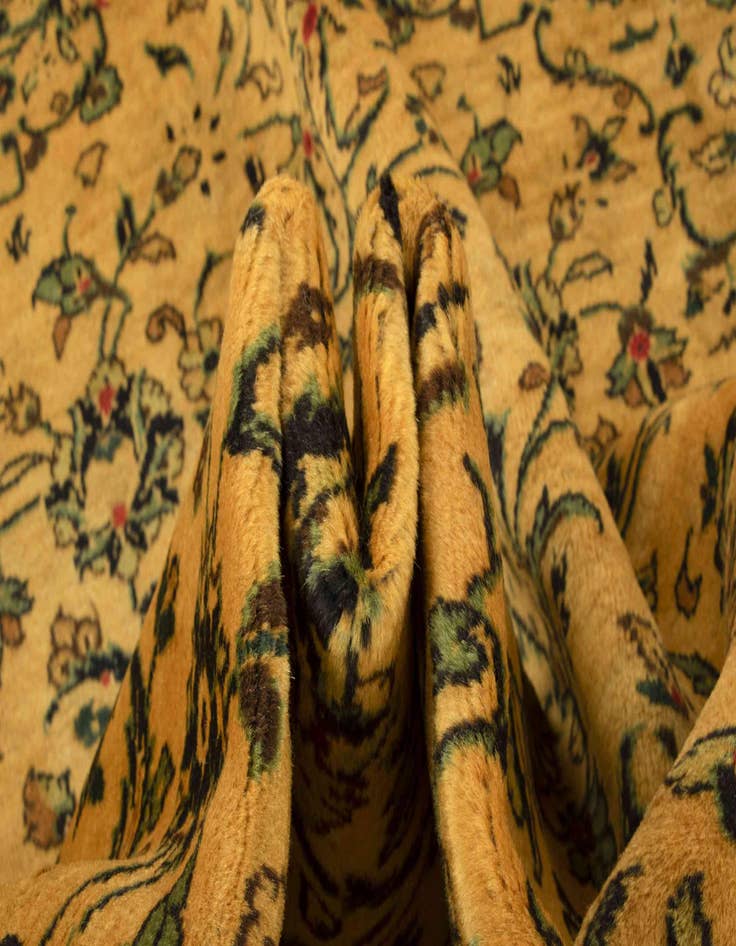 Detail image of  9' 7 x 12' 10  Hand Knotted Kashan Persian Wool Rug