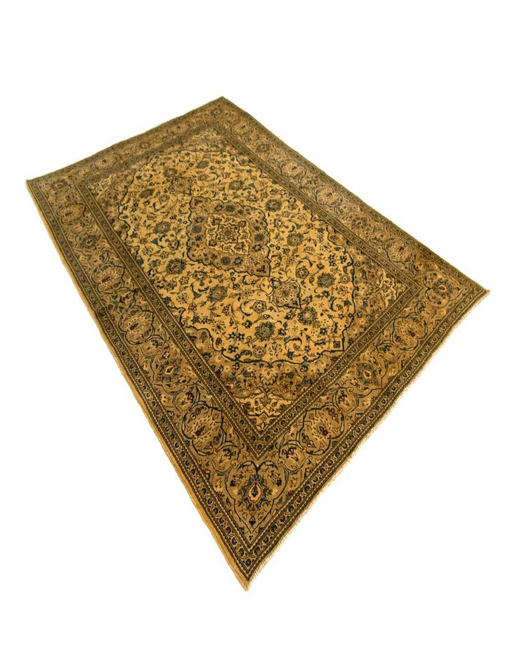 Detail image of  7' 11 x 11' 4  Hand Knotted Kashan Persian Wool Rug