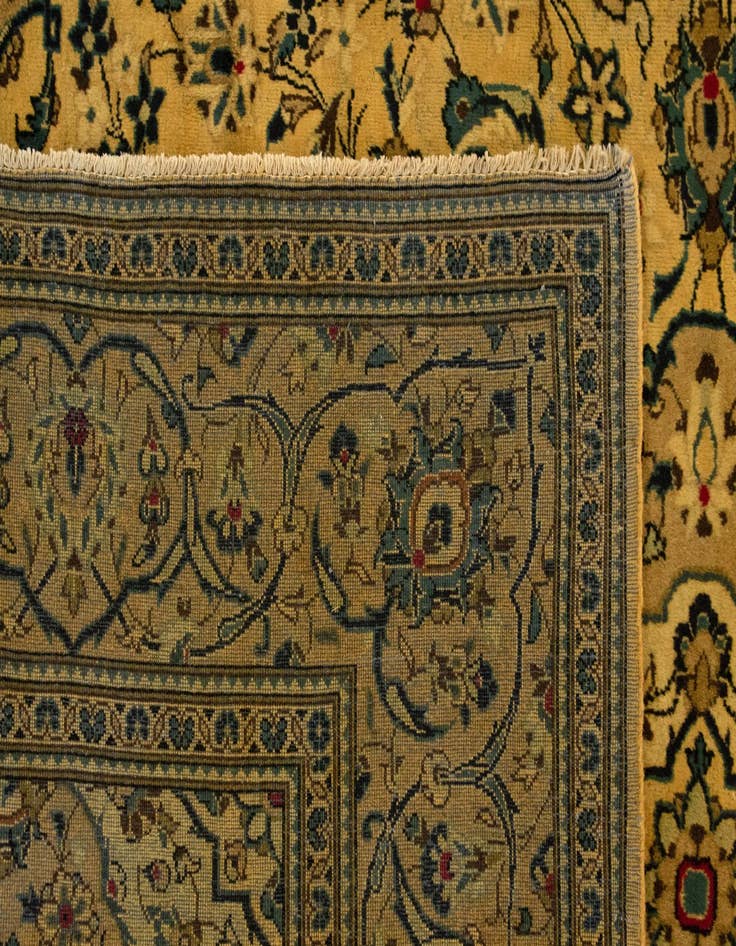 Detail image of  7' 11 x 11' 4  Hand Knotted Kashan Persian Wool Rug