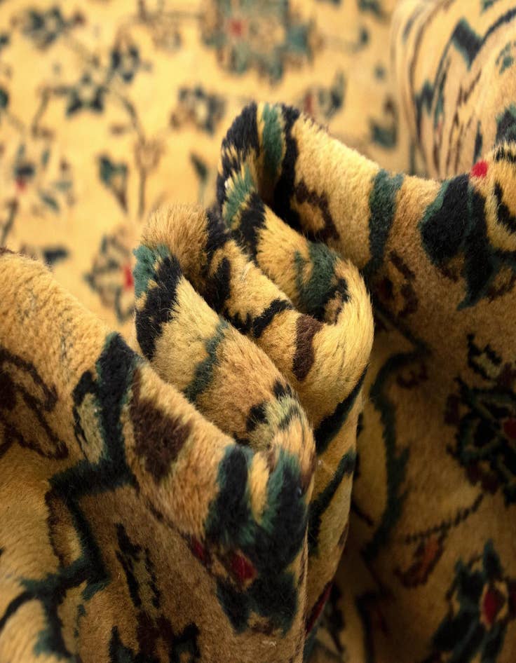 Detail image of  7' 11 x 11' 4  Hand Knotted Kashan Persian Wool Rug