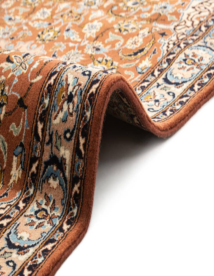 Detail image of  4' x 5' 10  Hand Knotted Kashan Oriental Wool Rug