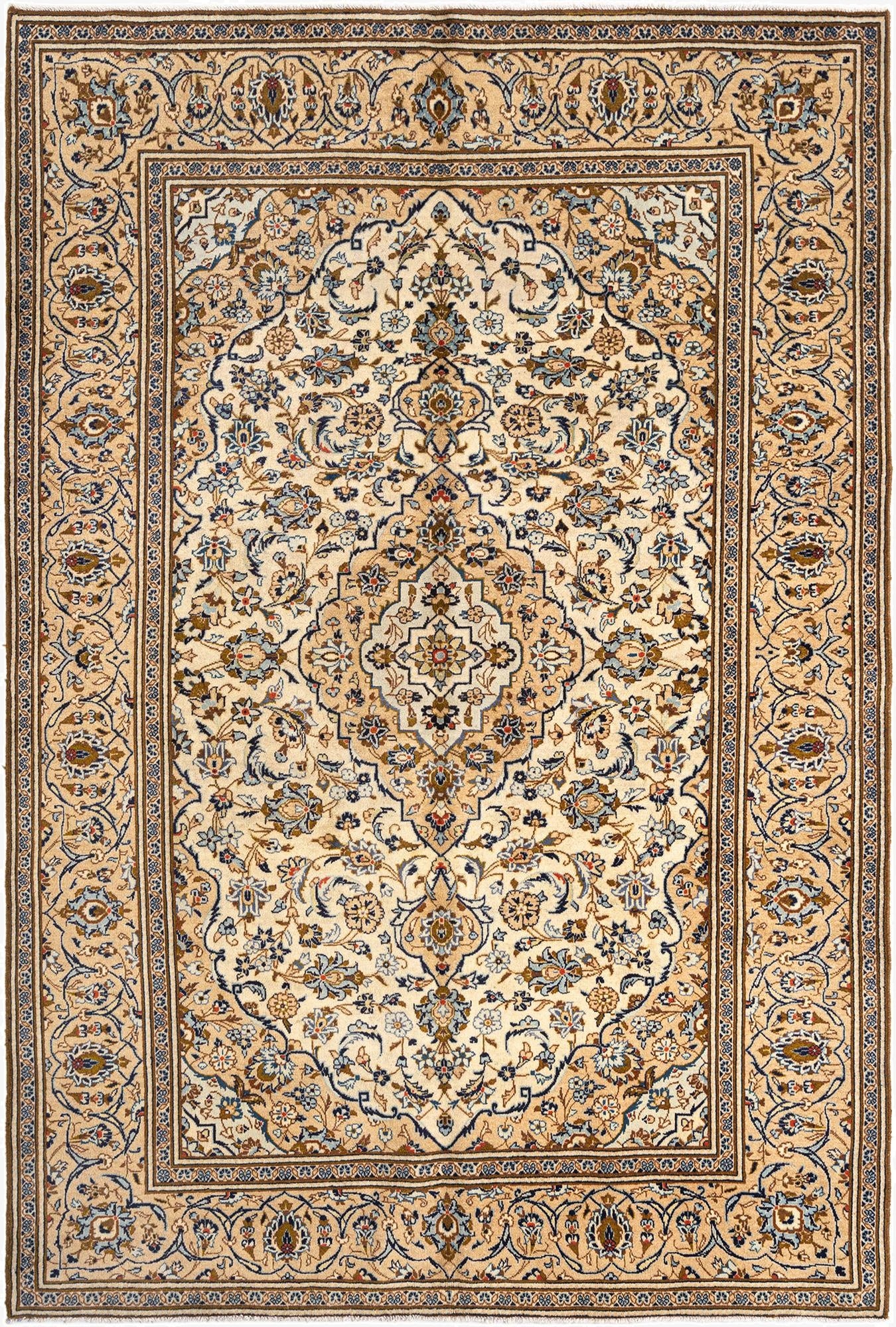  6' 6 x 9' 9 Kashan Wool Rug