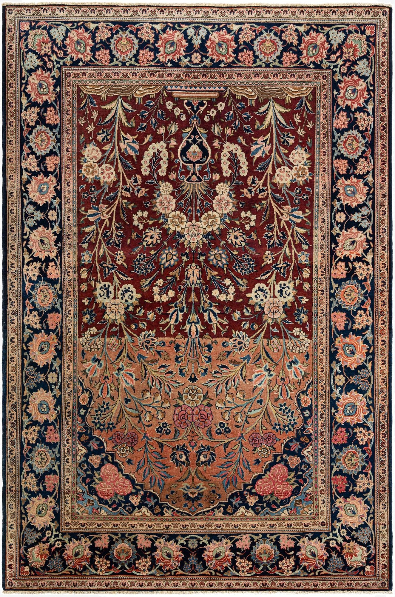  4' 5 x 6' 7 Kashan Wool Rug