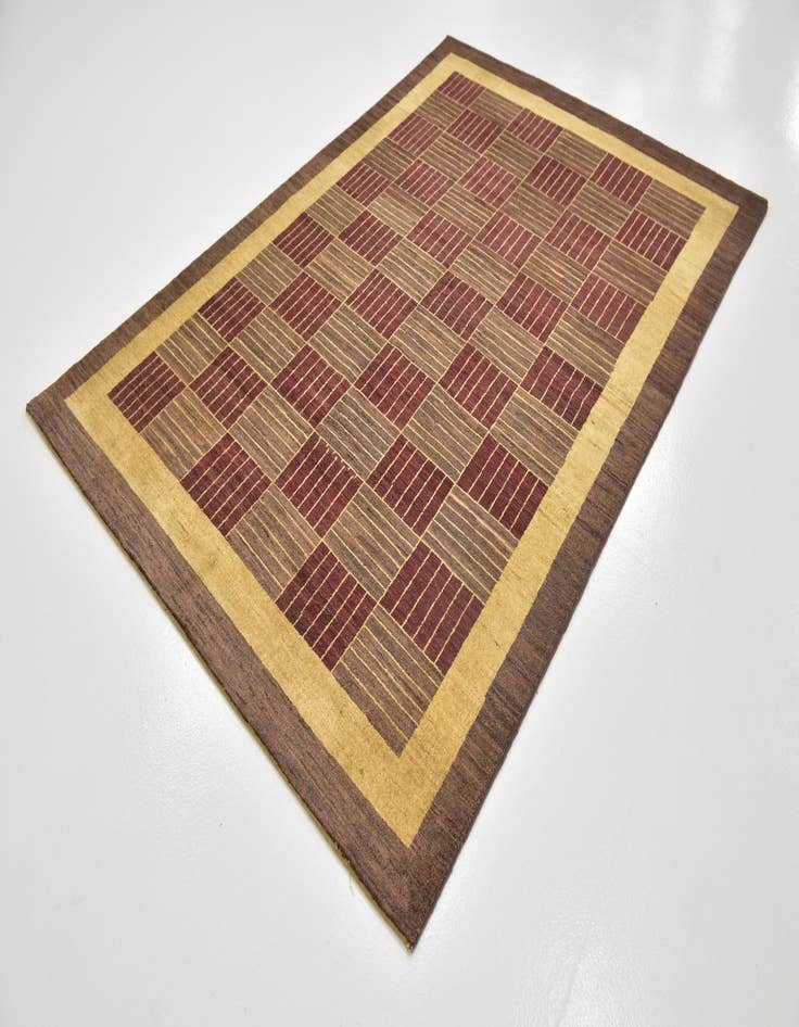 Detail image of  5' 5 x 7' 10  Hand Knotted Kashkuli Gabbeh Wool Rug