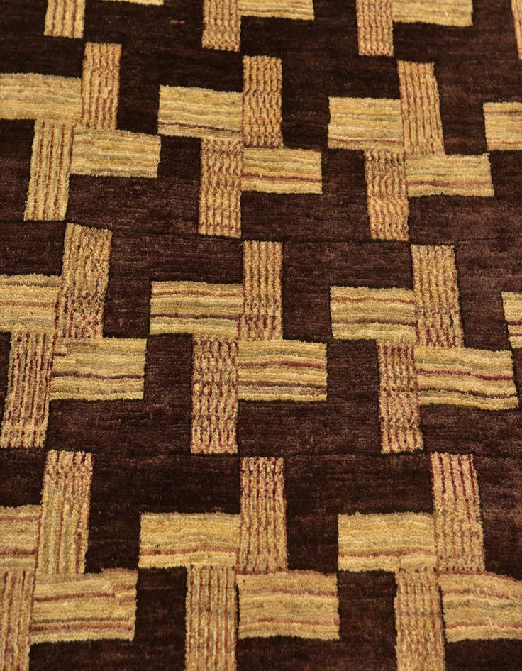 Detail image of  6' 2 x 8' 8  Hand Knotted Kashkuli Gabbeh Wool Rug