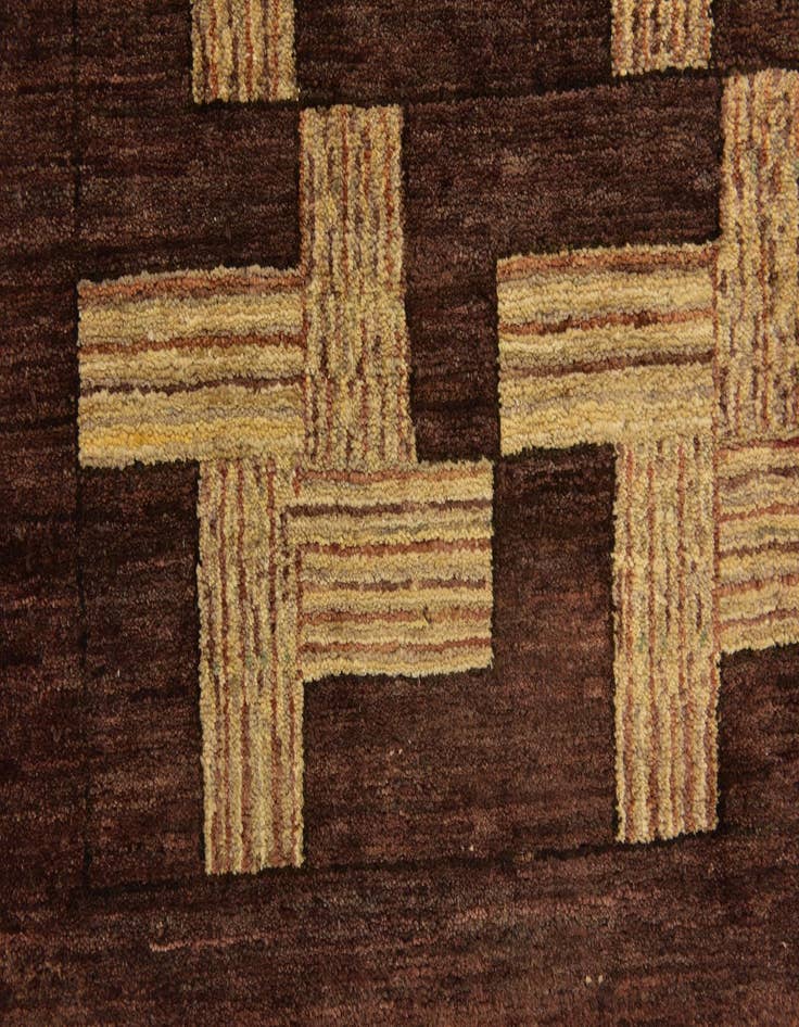 Detail image of  6' 2 x 8' 8  Hand Knotted Kashkuli Gabbeh Wool Rug
