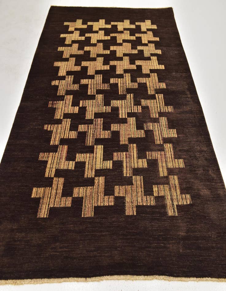 Detail image of  6' x 8' 8  Hand Knotted Kashkuli Gabbeh Wool Rug