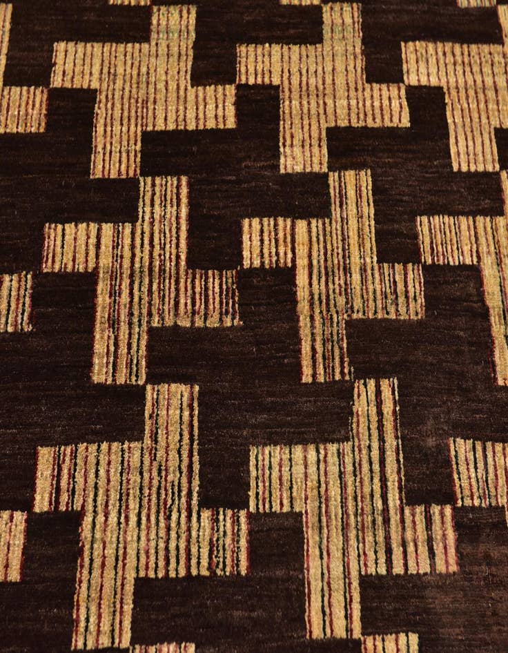 Detail image of  6' x 8' 8  Hand Knotted Kashkuli Gabbeh Wool Rug
