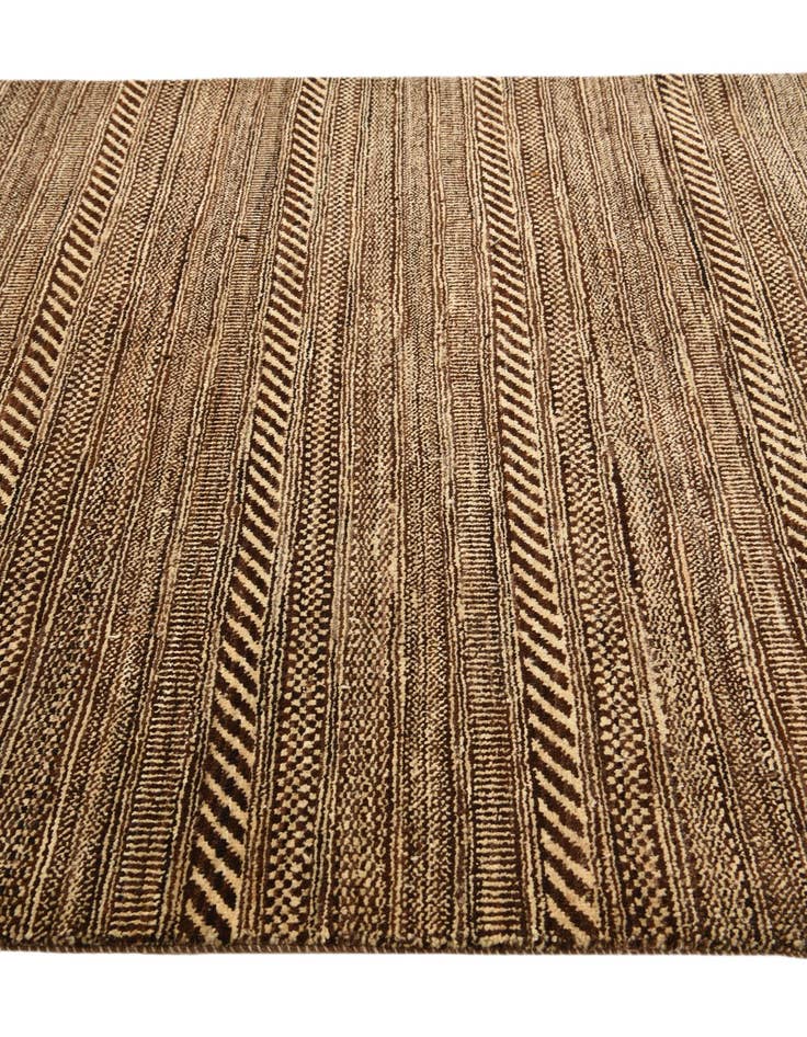 Detail image of  4' 7 x 6' 9  Hand Knotted Kashkuli Gabbeh Oriental Wool Rug