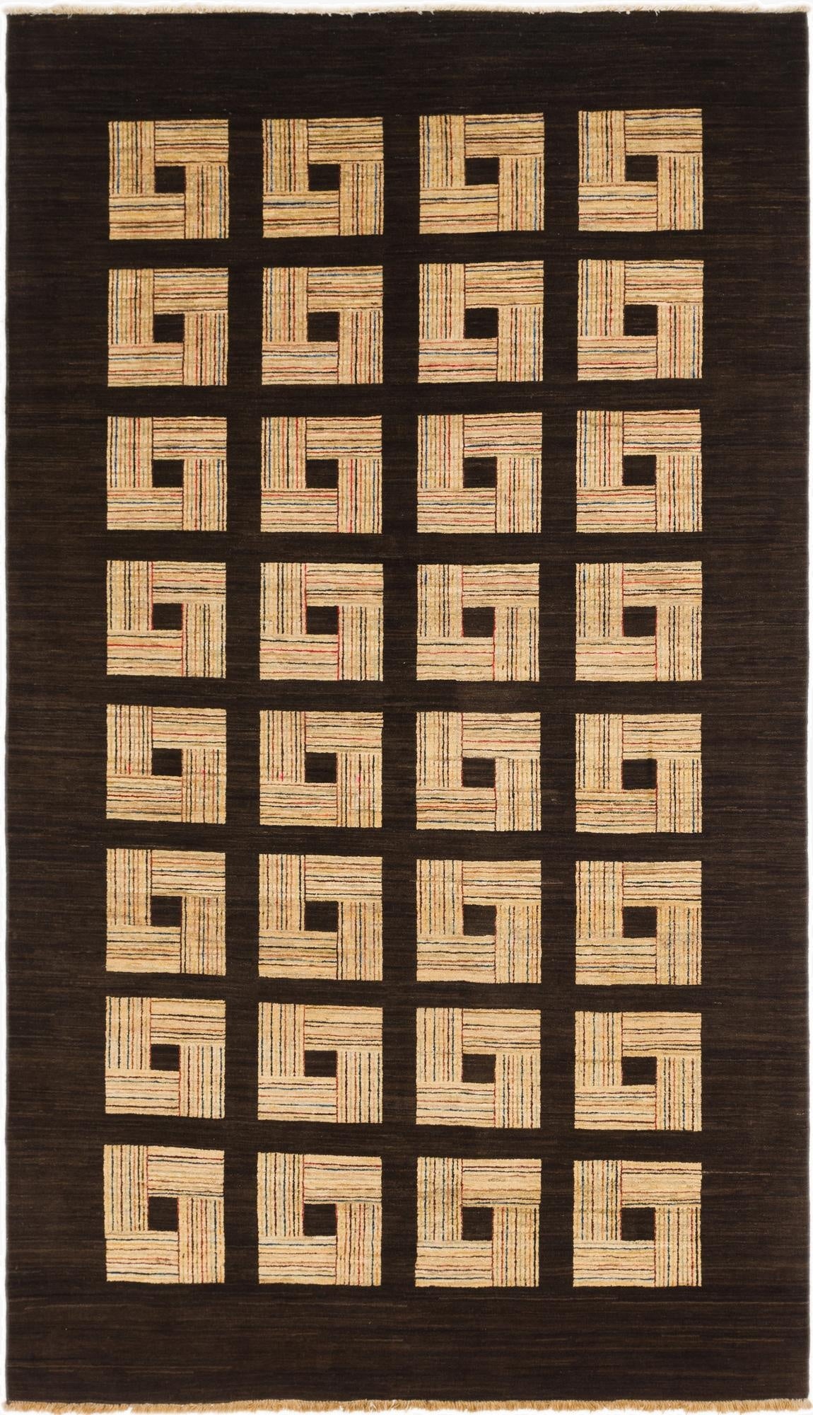  5' 9 x 9' 10  Hand Knotted Kashkuli Gabbeh Wool Rug