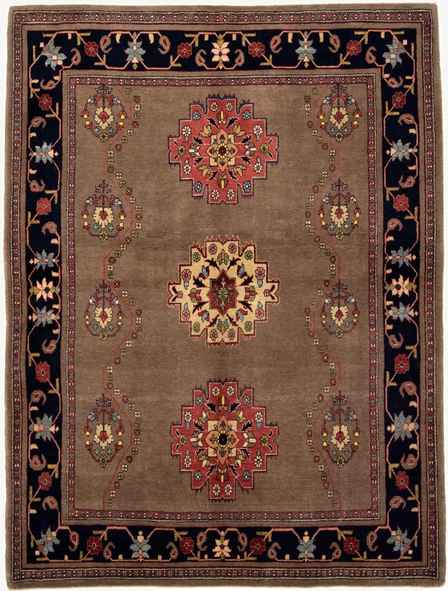  5' 9 x 7' 7  Hand Knotted Kashkuli Persian Wool Rug