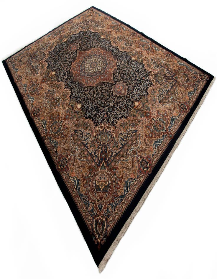 Detail image of  9' 10 x 13' 1  Hand Knotted Kashmar Persian Wool Rug