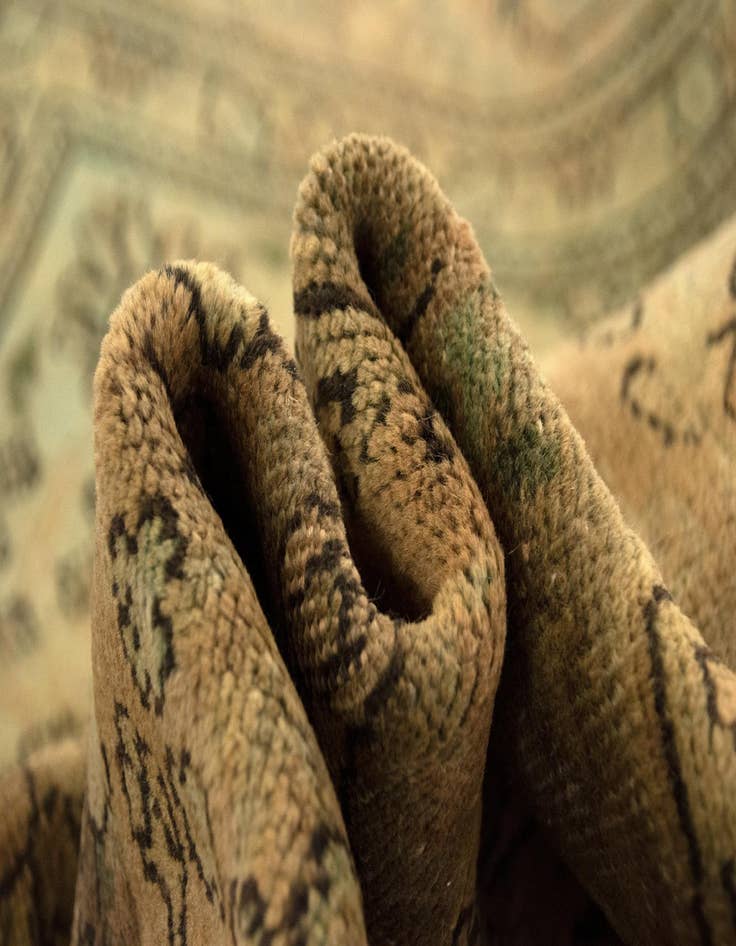 Detail image of  7' 1 x 10' 5  Hand Knotted Kashmar Persian Wool Rug