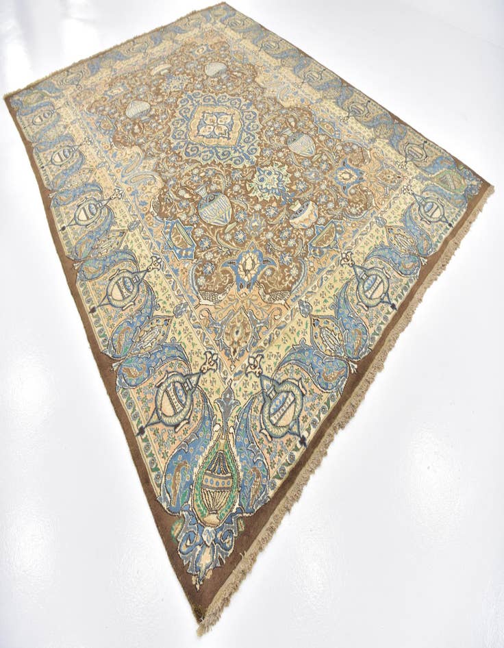 Detail image of  9' 8 x 12' 7  Hand Knotted Kashmar Persian Wool Rug