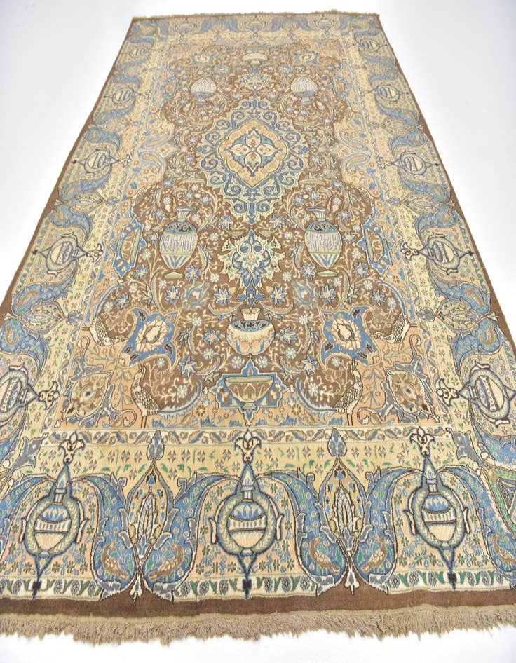 Detail image of  9' 8 x 12' 7  Hand Knotted Kashmar Persian Wool Rug