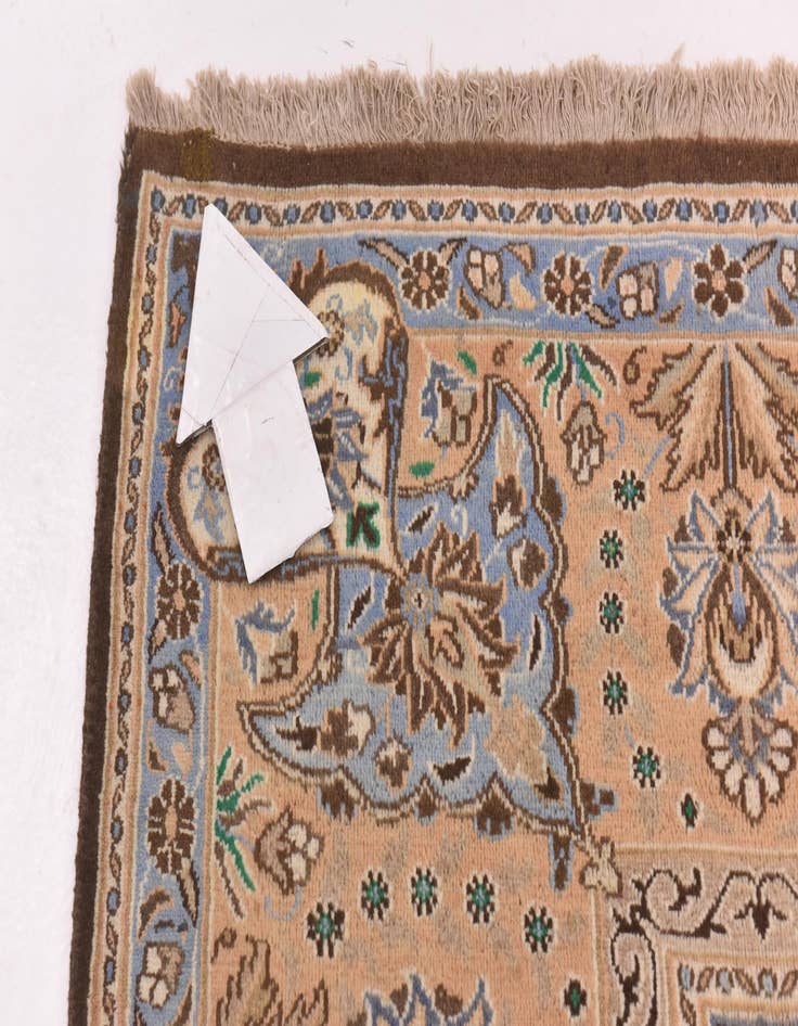 Detail image of  9' 7 x 13'  Hand Knotted Kashmar Persian Wool Rug