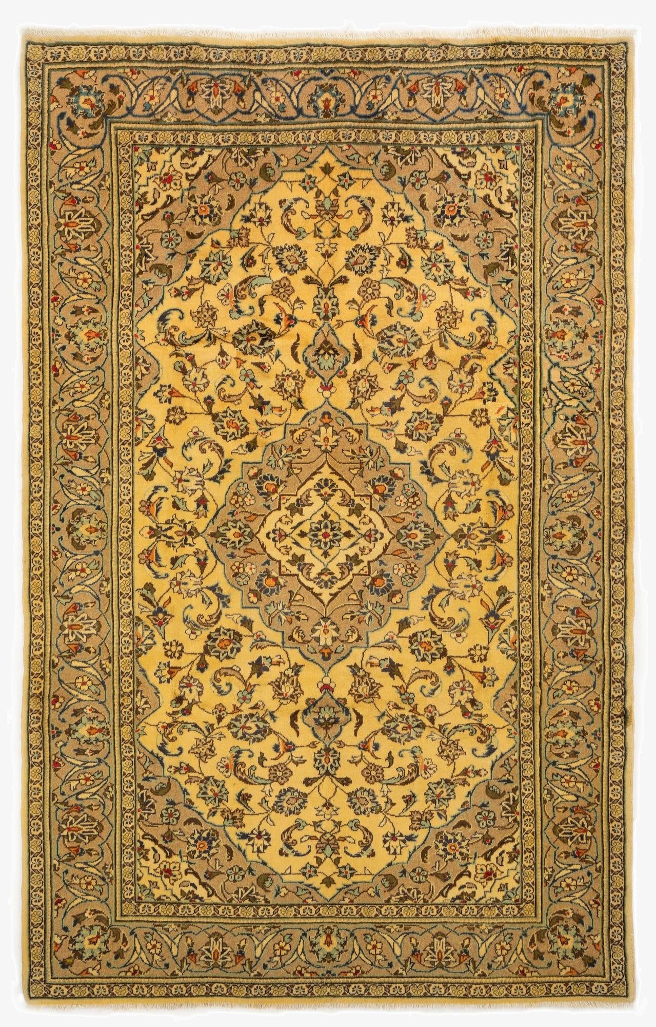  6' 4 x 9' 9  Hand Knotted Kashmar Persian Wool Rug