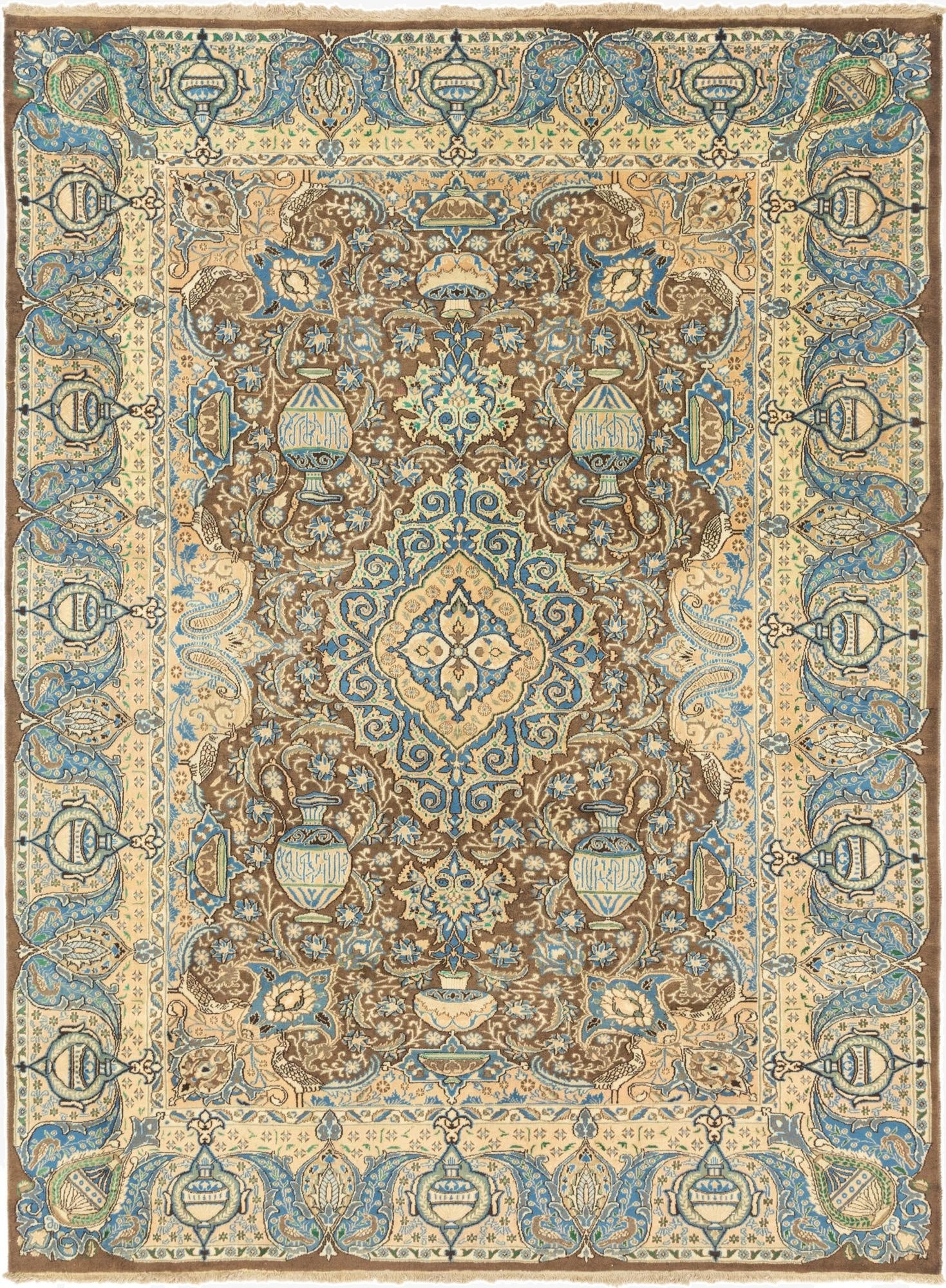  9' 8 x 12' 7  Hand Knotted Kashmar Persian Wool Rug