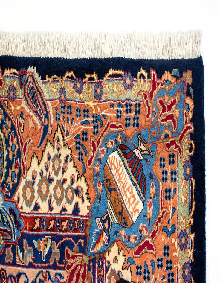 Detail image of  9' 9 x 12' 11  Hand Knotted Kashmir Persian Wool Rug