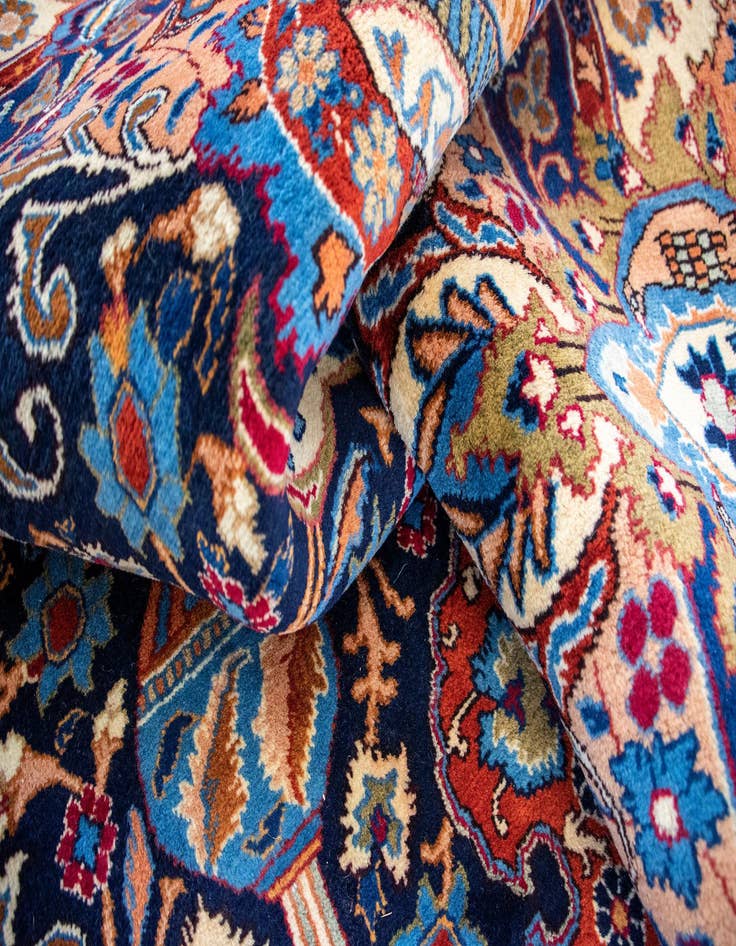 Detail image of  9' 9 x 12' 11  Hand Knotted Kashmir Persian Wool Rug
