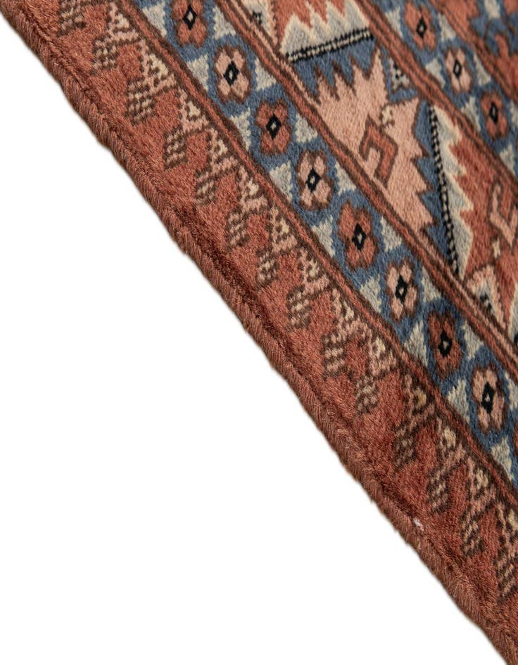 Detail image of  4' 3 x 6' 1  Hand Knotted Kazak Oriental Wool Rug