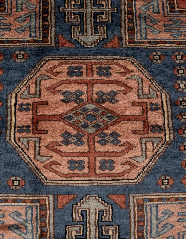 Detail image of  4' 3 x 6' 1  Hand Knotted Kazak Oriental Wool Rug