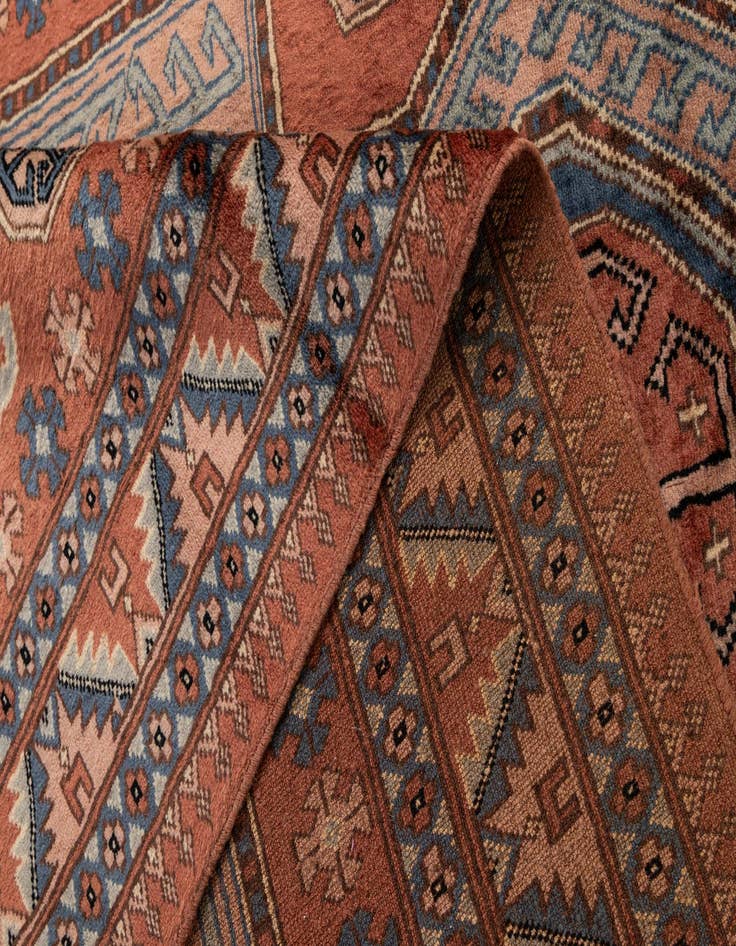 Detail image of  4' 3 x 6' 1  Hand Knotted Kazak Oriental Wool Rug