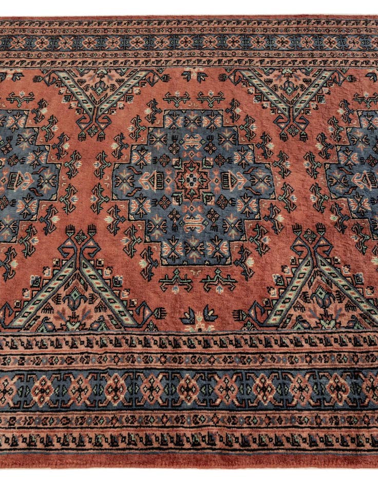 Detail image of  4' 3 x 5' 7  Hand Knotted Kazak Oriental Wool Rug